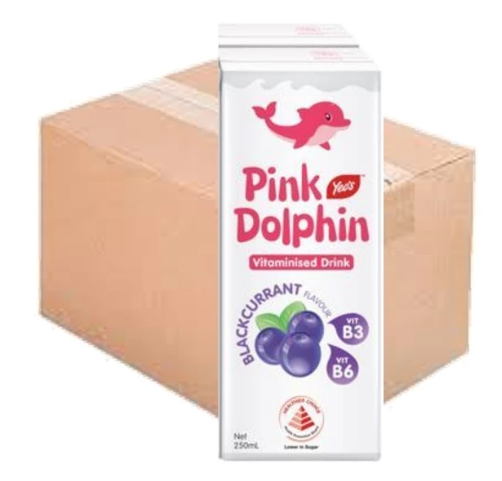 Yeo's Pink Dolphin Flavoured Vitaminised Drink - Blackcurrant