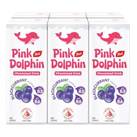 Yeo's Pink Dolphin Flavoured Vitaminised Drink - Blackcurrant