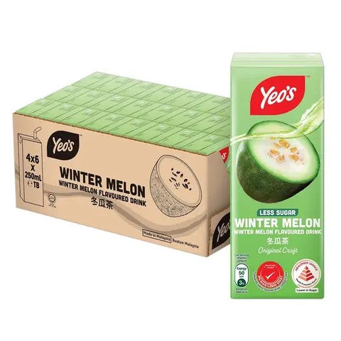 Yeo's Winter Melon Less Sugar (250ml x 6 Tetra Pak x 4) Carton