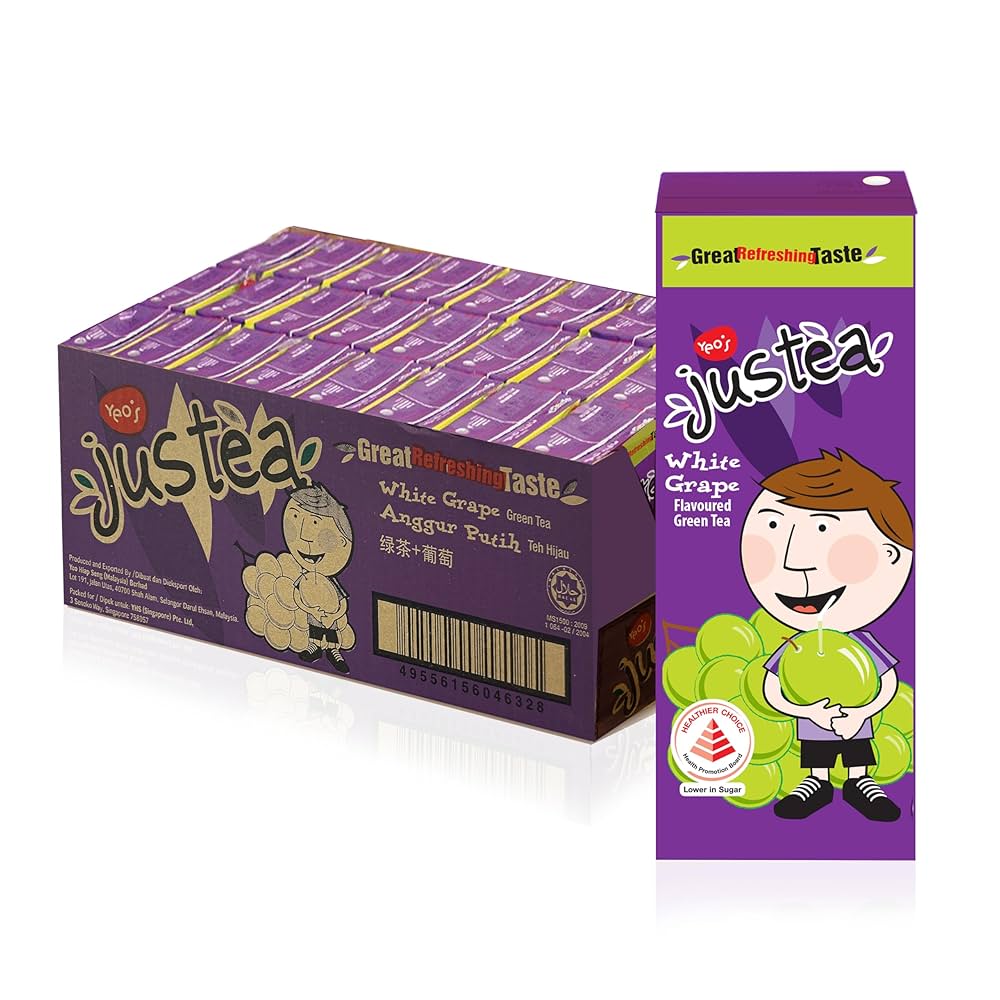 Yeo's Justea Refreshing White Grape & Green Tea Flavor Drink Multipack - 250ml x 6