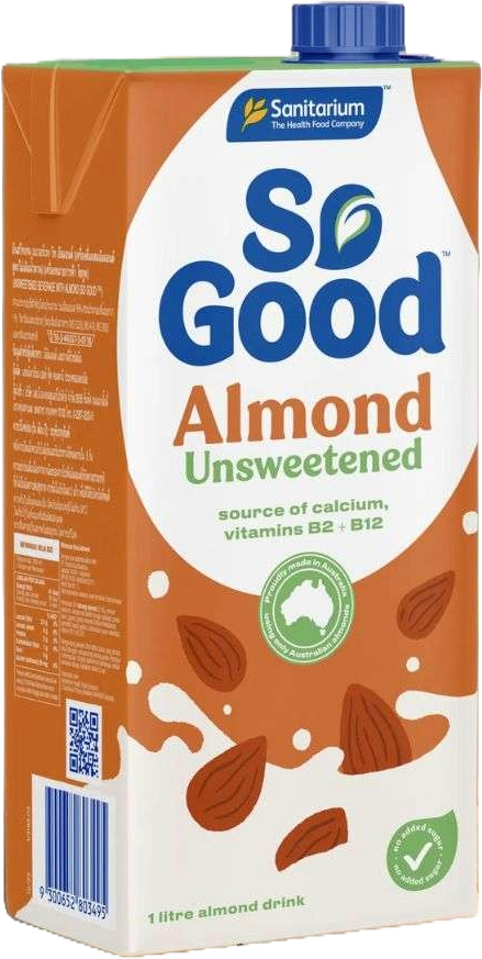 So Good Almond Milk Unsweetened 1L