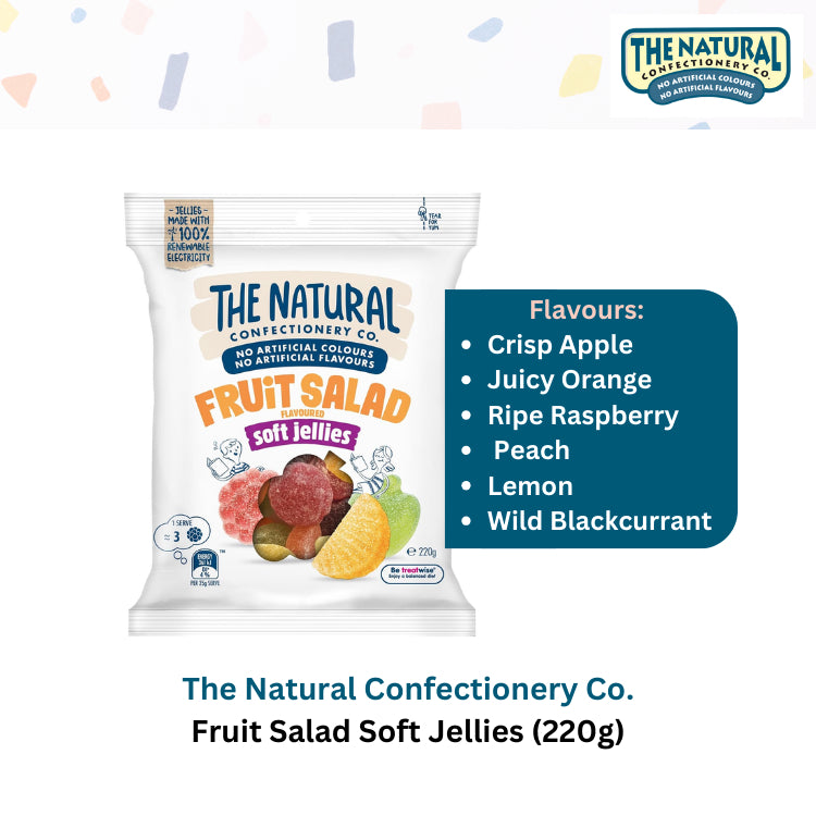 The Natural Confectionery Co Soft Jellies - Fruit Salad 220g