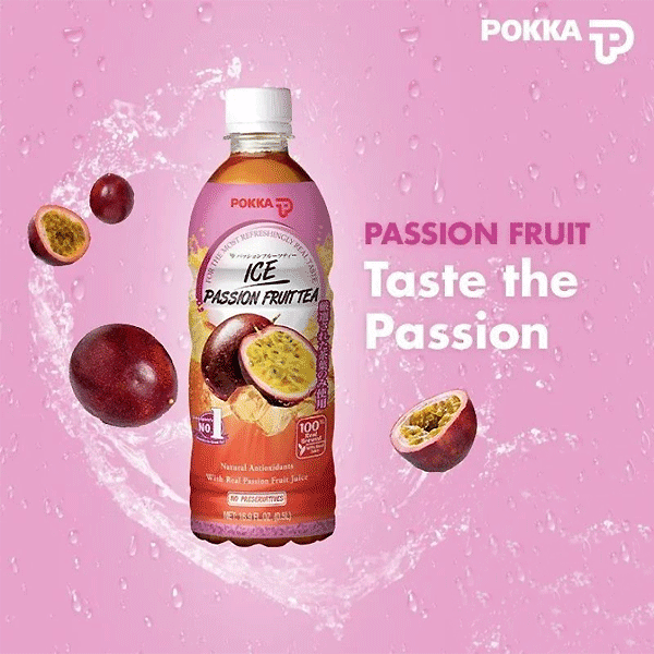 Pokka Ice Passionfruit Tea (500ml - Single Bottle)