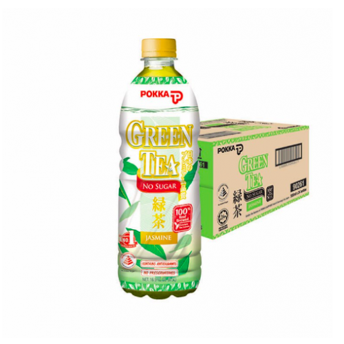 Pokka Jasmine Green Tea No Sugar (500ML x 24)