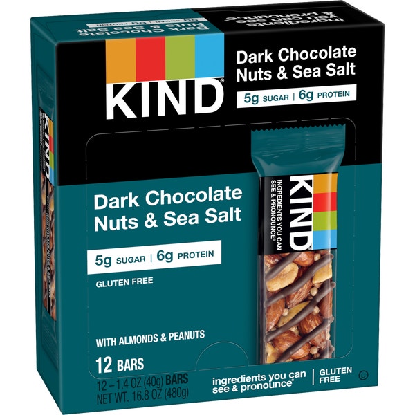Be Kind Nut Bar - Dark Chocolate & Sea Salt (12 x 40g)